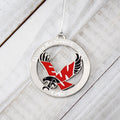 Eastern Washington Eagles Silver Ornament by Fan Frenzy Gifts Officially Licensed NCAA