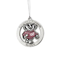 University of Wisconsin Badgers Silver Ornament by Fan Frenzy Gifts Officially Licensed NCAA