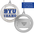 BYU Idaho Dark Blue Silver Ornament by Fan Frenzy Gifts Officially Licensed NCAA
