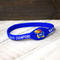 Kansas Jayhawks National Champions Blue Silicone Bracelets