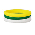 Green/Yellow/White Stackable Silicone Ring