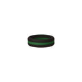 Black/Green Stripe Silicone Ring