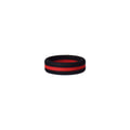 Black/Red Stripe Silicone Ring