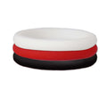 Black/Red/White Stackable Silicone Ring