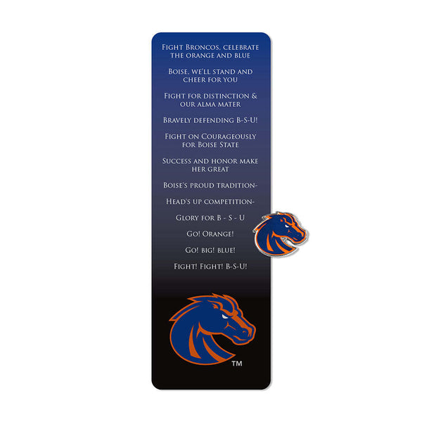 Fan Frenzy Gifts Boise St. Broncos Officially Licensed Fight Song Bookmark and Pin Set