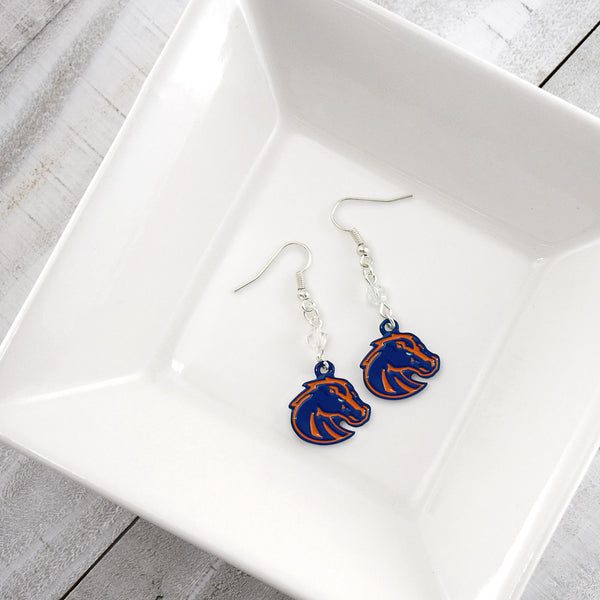 Fan Frenzy Gifts Boise St. Broncos Officially Licensed Fan Dangle Earrings