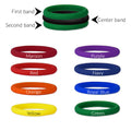 Build Your Own- Size 10 Stackable Silicone Ring Set Plain Black Center