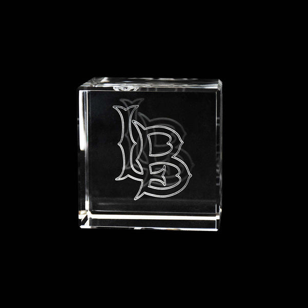 Fan Frenzy Gifts Cal State Long Beach Officially Licensed Laser Engraved Crystal Cube