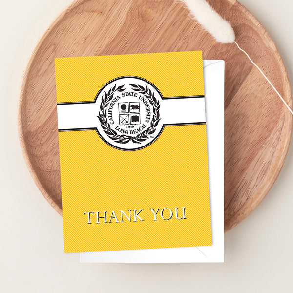 Fan Frenzy Gifts Cal State Long Beach Officially Licensed School Seal Thank You Card 10-pack