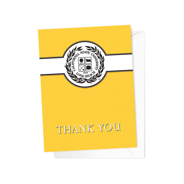 Fan Frenzy Gifts Cal State Long Beach Officially Licensed School Seal Thank You Card 10-pack