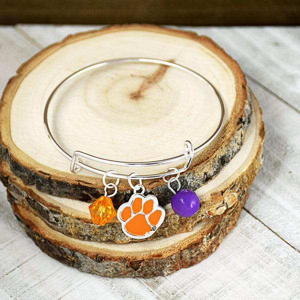 Fan Frenzy Gifts Clemson Tigers Officially Licensed Bangle Bracelet