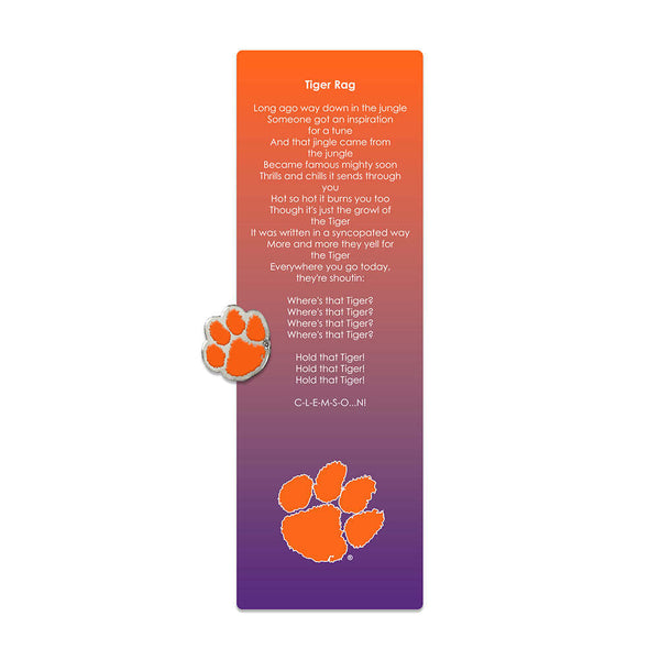 Fan Frenzy Gifts Clemson Tigers Officially Licensed Fight Song Bookmark and Pin