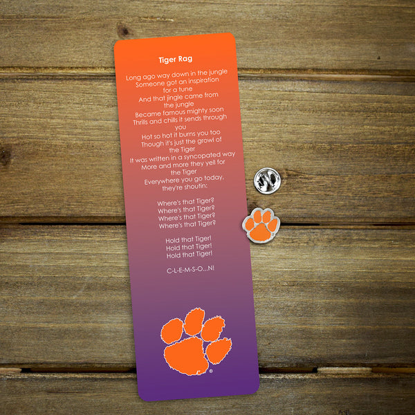 Fan Frenzy Gifts Clemson Tigers Officially Licensed Fight Song Bookmark and Pin