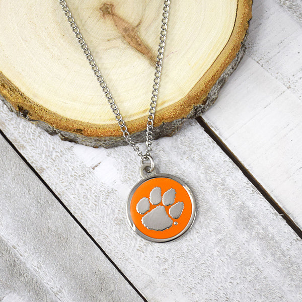 Fan Frenzy Gifts Clemson Tigers Officially Licensed Cutout Necklace