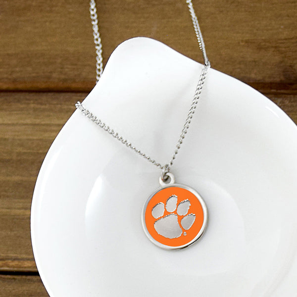 Fan Frenzy Gifts Clemson Tigers Officially Licensed Cutout Necklace