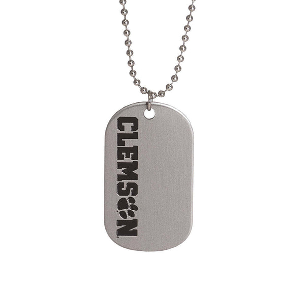 Fan Frenzy Gifts Clemson Tigers Officially Licensed Script Dogtag on Ball Chain