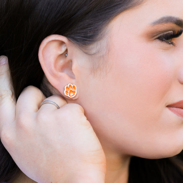 Fan Frenzy Gifts Clemson Tigers Officially Licensed Post Earrings