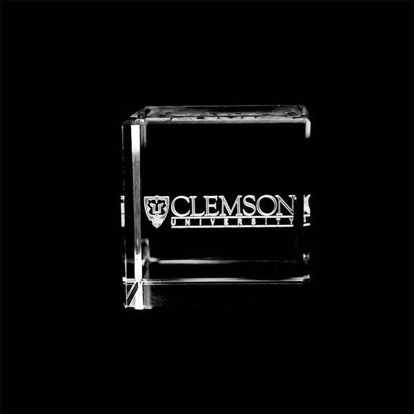 Fan Frenzy Gifts Clemson Tigers Officially Licensed Academic Laser Engraved Crystal Cube