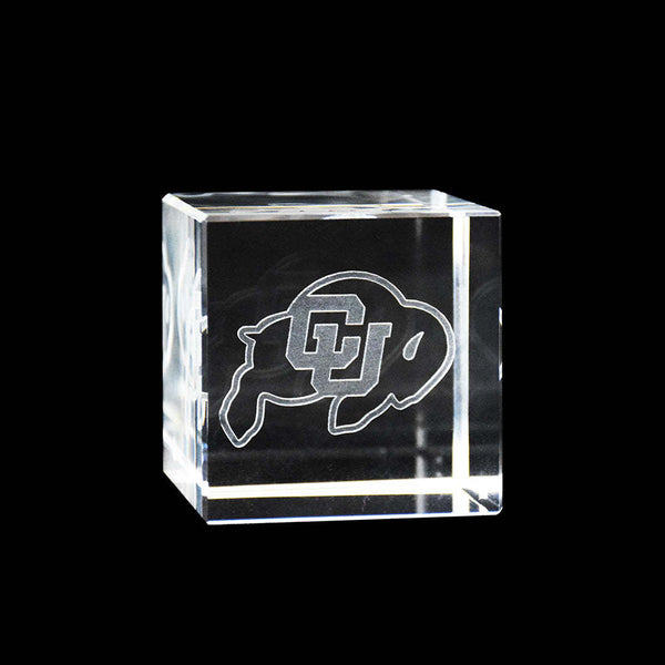Fan Frenzy Gifts Colorado Buffaloes Officially Licensed Laser Engraved Crystal Cube