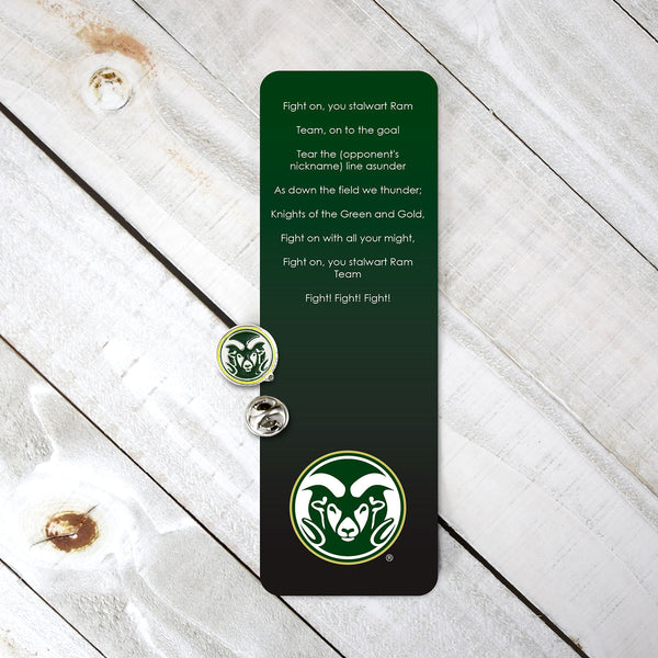 Fan Frenzy Gifts Colorado State Rams Officially Licensed Fight Song Bookmark and Pin