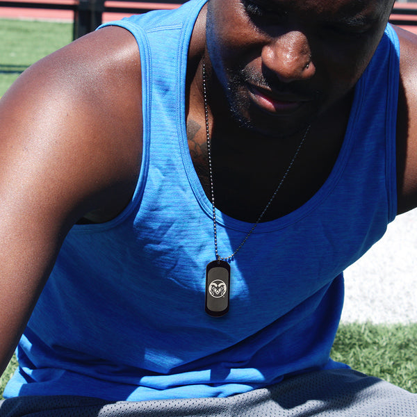 Fan Frenzy Gifts Colorado State Rams Officially Licensed Dogtag on Ball Chain