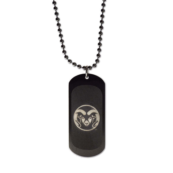 Fan Frenzy Gifts Colorado State Rams Officially Licensed Dogtag on Ball Chain