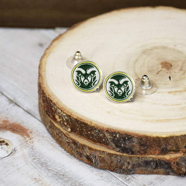 Fan Frenzy Gifts Colorado State Rams Officially Licensed Post Earrings