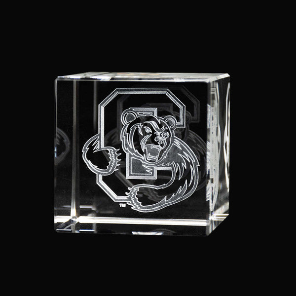 Fan Frenzy Gifts Cornell Officially Licensed Laser Engraved Crystal Cube