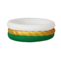 Green/Rope Gold/White Stackable Silicone Ring