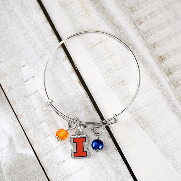Fan Frenzy Gifts Illinois Fighting Illini Officially Licensed Bangle Bracelet