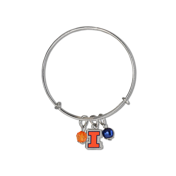 Fan Frenzy Gifts Illinois Fighting Illini Officially Licensed Bangle Bracelet