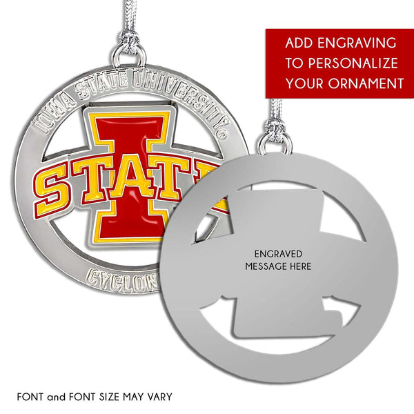 Fan Frenzy Gifts Iowa State Cyclones Officially Licensed Silver Ornament