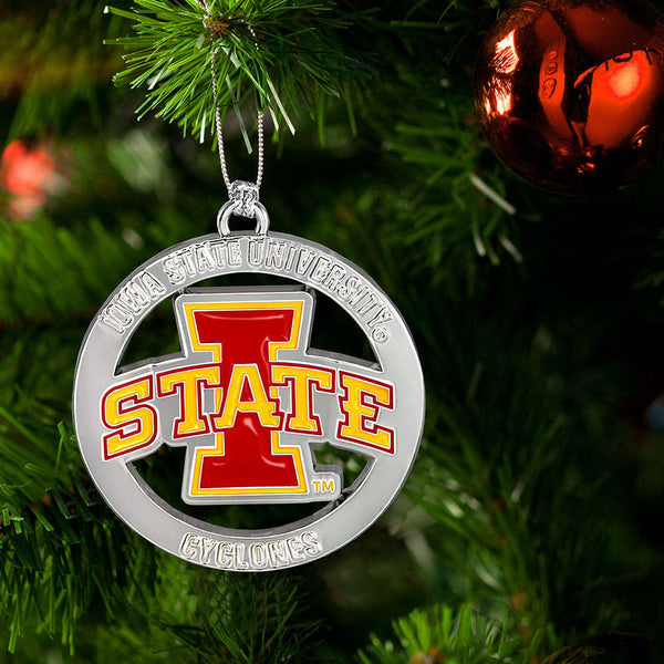 Fan Frenzy Gifts Iowa State Cyclones Officially Licensed Silver Ornament
