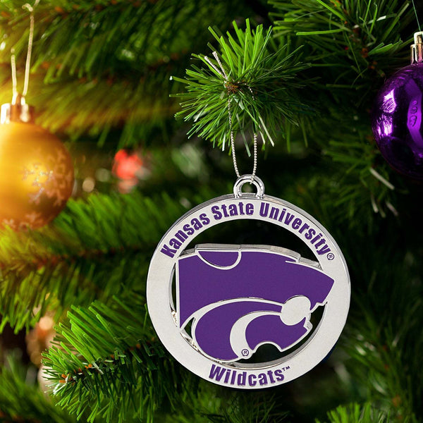 Fan Frenzy Gifts Kansas State Wildcats Officially Licensed Silver Ornament