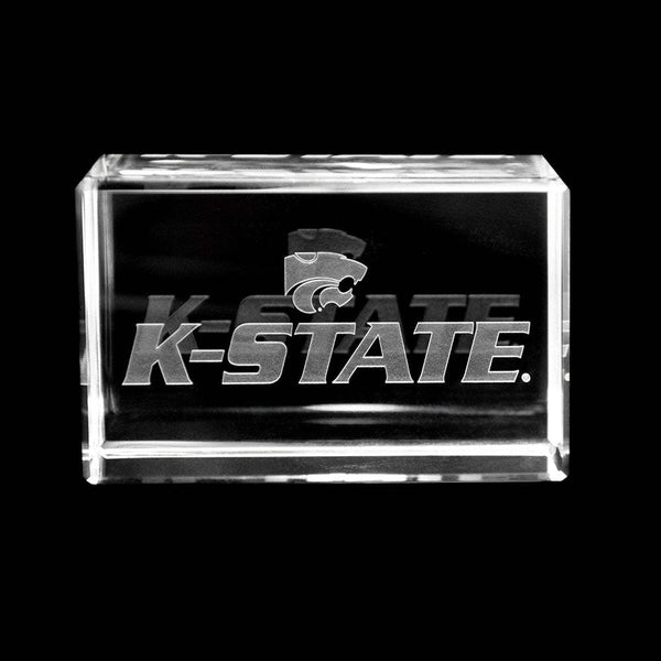 Fan Frenzy Gifts Kansas State Wildcats Officially Licensed Laser Engraved Crystal Cube