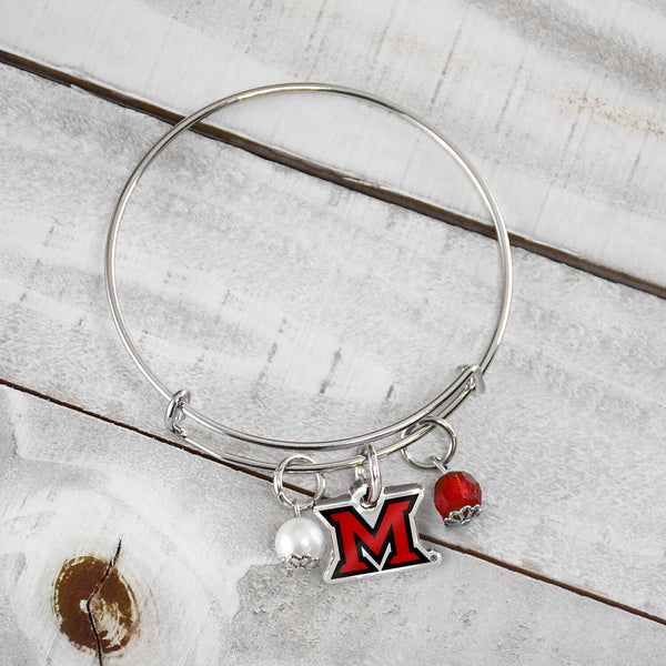 Fan Frenzy Gifts Miami Ohio Redhawks Officially Licensed Bangle Bracelet