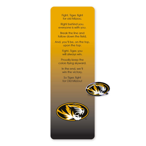 Fan Frenzy Gifts Missouri Tigers Officially Licensed Fight Song Bookmark and Pin