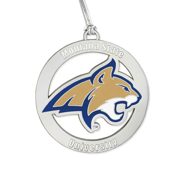 Fan Frenzy Gifts Montana State Bobcats Officially Licensed Silver Ornament
