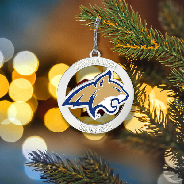 Fan Frenzy Gifts Montana State Bobcats Officially Licensed Silver Ornament