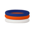 Navy/Orange/White Stackable Silicone Ring