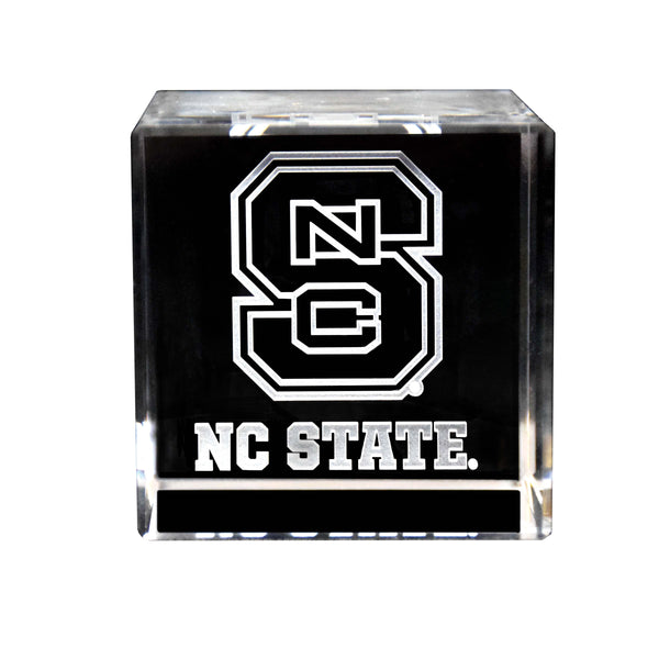Fan Frenzy Gifts North Carolina State Wolfpack Officially Licensed School Logo Laser Engraved Crystal Cube