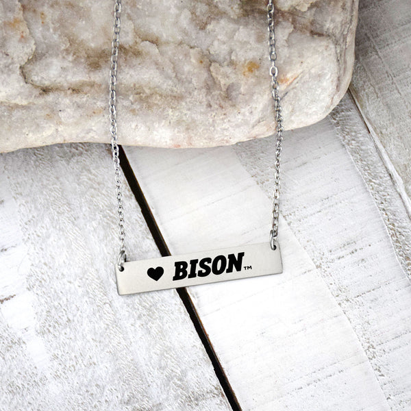 Fan Frenzy Gifts North Dakota State Bison Officially Licensed Bar Necklace