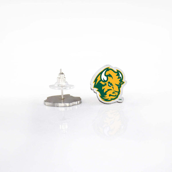 Fan Frenzy Gifts North Dakota State Bison Officially Licensed Post Earrings