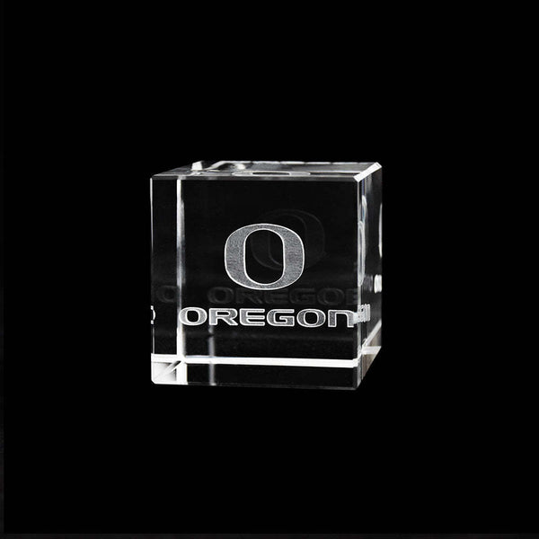 Fan Frenzy Gifts Oregon Ducks Officially Licensed Laser Engraved Crystal Cube