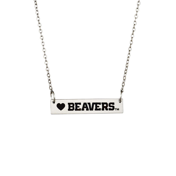 Fan Frenzy Gifts Oregon State Beavers Officially Licensed Bar Necklace