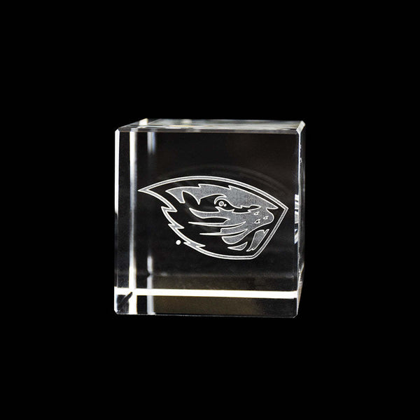 Fan Frenzy Gifts Oregon State Beavers Officially Licensed Laser Engraved Crystal Cube