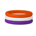 Purple/Orange/White Stackable Silicone Ring