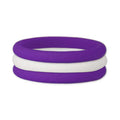 Purple/White Stackable Silicone Ring