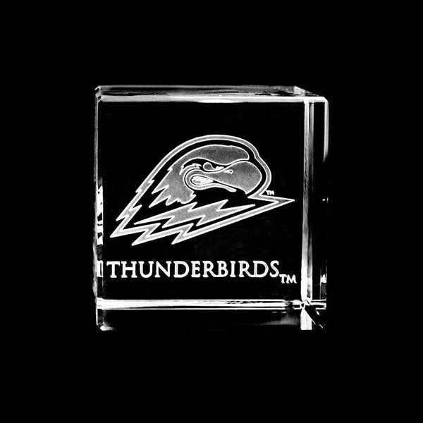 Fan Frenzy Gifts Southern Utah Thunderbirds Officially Licensed Laser Engraved Crystal Cube