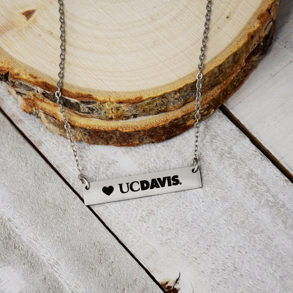 Fan Frenzy Gifts UC Davis Aggies Officially Licensed Bar Necklace